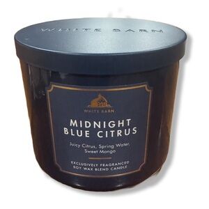 White Barn Midnight Blue Citrus Scented Candle 3 wick